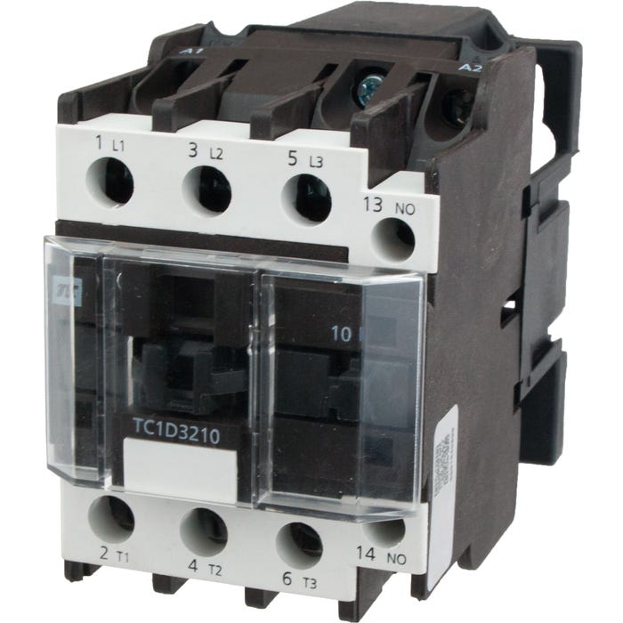 3 Pole Contactor 32 Amp 1 N/O 575 Volt AC Coil TC1D3210S6