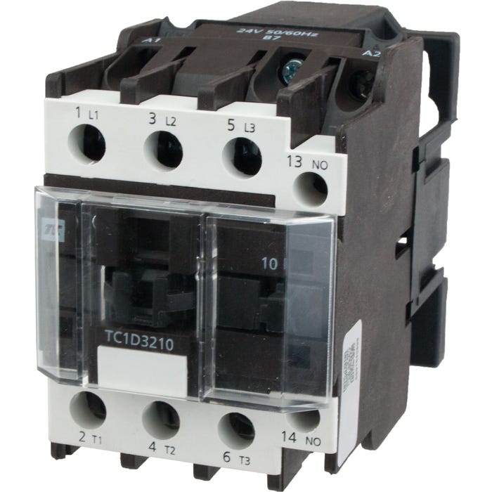 3 Pole Contactor 32 Amp 1 N/O 24 Volt AC Coil TC1D3210B7 3 Pole Contactor 32 Amp 1 N/O 24 Volt AC Coil TC1D3210B7