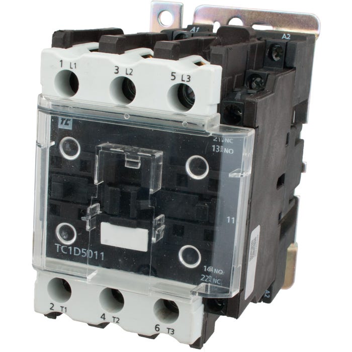 3 Pole Contactor 50 Amp 1 N/O - 1 N/C 24 Volt AC Coil TC1D5011B7