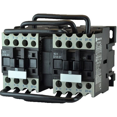 3 Pole Reversing Contactor 18Amp TC2D1801M7