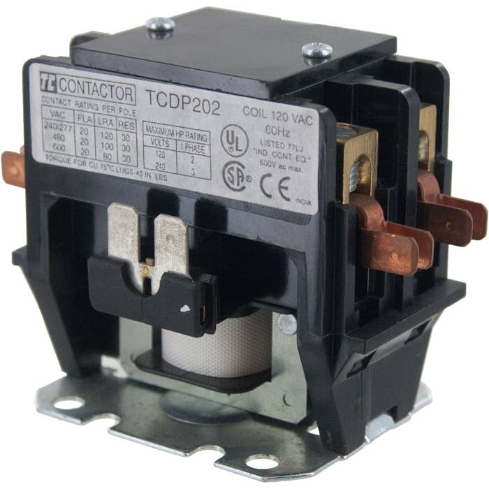 2 Pole Contactor 20 Amp 120VAC Coil