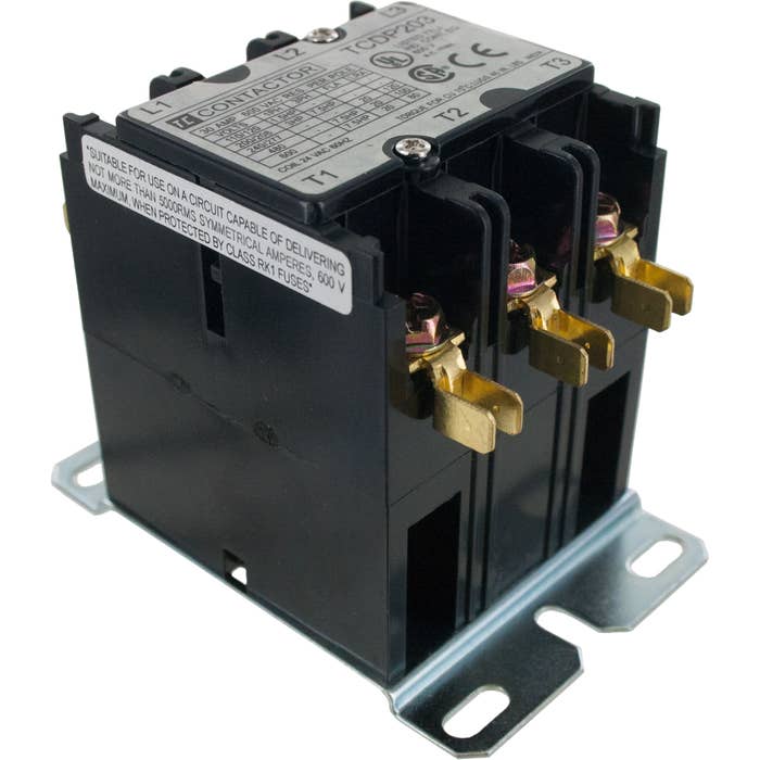 3 Pole Contactor 20 Amp 24VAC Coil