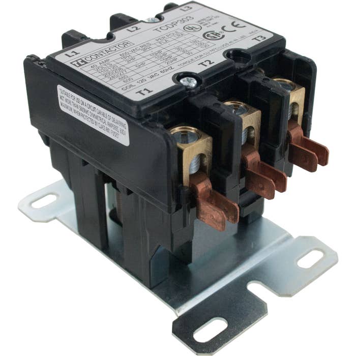 3 Pole Contactor 30 Amp 120VAC Coil