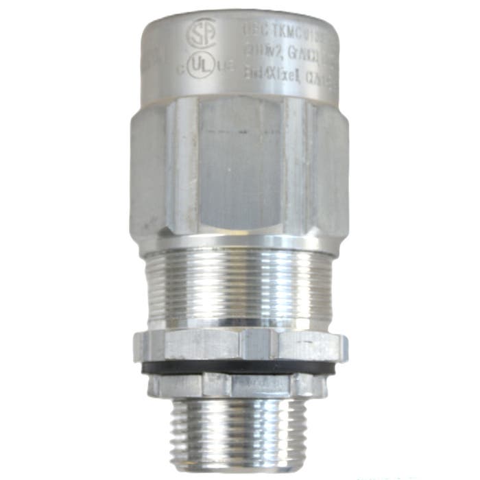 1" NPT Metal Clad Teck Connector .88-1.14" Cable Range TKMC100A118 1" NPT Metal Clad Teck Connector .88-1.14" Cable Range TKMC100A118