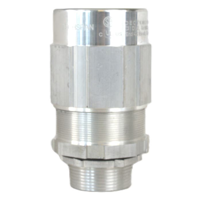 1-1/2" NPT Metal Clad Teck Connector 1.58-1.88" Cable Range TKMC150A190 1-1/2" NPT Metal Clad Teck Connector 1.58-1.88" Cable Range TKMC150A190