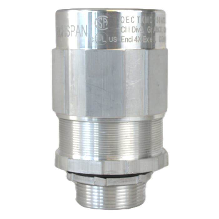 1-1/2" NPT Metal Clad Teck Connector 1.90-2.25" Cable Range TKMC150A233 1-1/2" NPT Metal Clad Teck Connector 1.90-2.25" Cable Range TKMC150A233