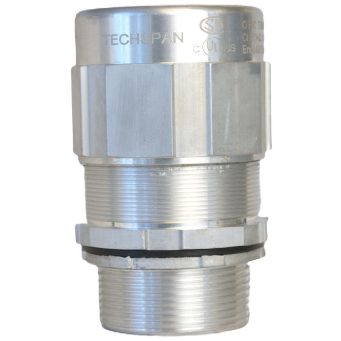 2-1/2" NPT Metal Clad Teck Connector 2.28-2.68" Cable Range TKMC250A272 2-1/2" NPT Metal Clad Teck Connector 2.28-2.68" Cable Range TKMC250A272
